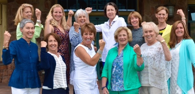The New 2015 WRWF Board is Pumped! Front Row: Janet DeBard (outgoing President), Esther Ochsman (Vice President), Joanne Wetherell (President), Margery Friedlander (Secretary), Sara Nelson (Treasurer), Leslie Silva (Social Media Team). Back Row: Elizabeth Mathieu (Governance), Kat Vanden Huevel (Impact Team), Peggy Grove (News Brief/Publicity), Gina Wolcott (Grants), Dede Huish (Membership), Lynne Heidel (Grants).